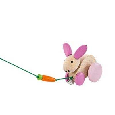 Selecta jouet à promener lapin hanna en bois jouet en bois  naturel rose Selecta    280852